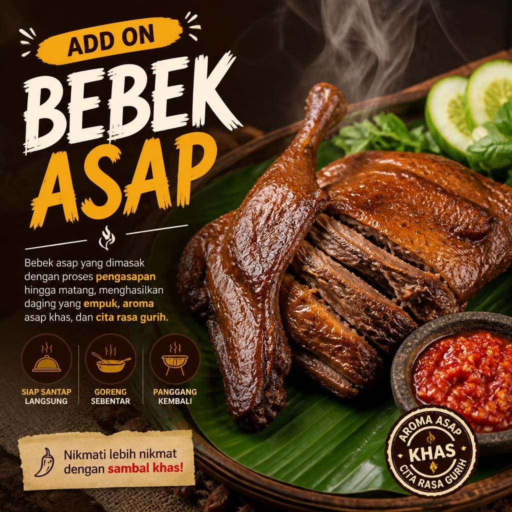 Bebek Asap dari kategori add on Gopek House